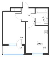 1 ккв № 113 Корп.: 2.1 Уч. Кот-Баюн , Секция 4  в ЖК Любоград