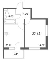 1 ккв № 210 Корп.: 5.5 Уч. Золотая рыбка , Секция 6  в ЖК Любоград