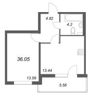 1 ккв № 6 Корп.: 4.2 Уч. Золотая рыбка , Секция 1  в ЖК Любоград