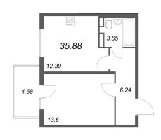 1 ккв № 26 Корп.: 7.1 Уч. Царевна-лягушка , Секция 1  в ЖК Любоград