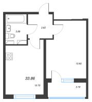 1 ккв № 109 Корп.: 2.2 Уч. Кот-Баюн , Секция 4  в ЖК Любоград