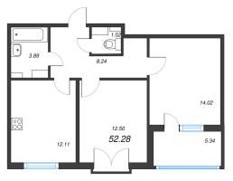 2 ккв № 108 Корп.: 2.1 Уч. Кот-Баюн , Секция 4  в ЖК Любоград