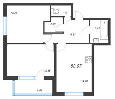 2 ккв № 180 Корп.: 4.1 Уч. Золотая рыбка , Секция 6  в ЖК Любоград