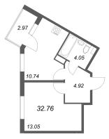 1 ккв № 46 Корп.: 5.5 Уч. Золотая рыбка , Секция 2  в ЖК Любоград