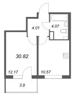 1 ккв № 17 Корп.: 5.5 Уч. Золотая рыбка , Секция 1  в ЖК Любоград