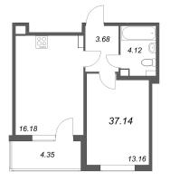 2 ккв (Евро) № 41 Корп.: 4.2 Уч. Золотая рыбка , Секция 2  в ЖК Любоград