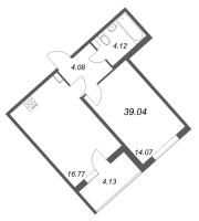 2 ккв (Евро) № 99 Корп.: 4.3 Уч. Золотая рыбка , Секция 4  в ЖК Любоград