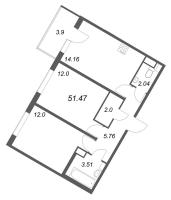 2 ккв № 99 Корп.: 5.5 Уч. Золотая рыбка , Секция 3  в ЖК Любоград