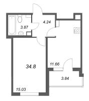 1 ккв № 42 Корп.: 4.2 Уч. Золотая рыбка , Секция 2  в ЖК Любоград