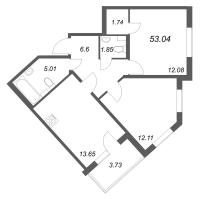 2 ккв № 66 Корп.: 4.3 Уч. Золотая рыбка , Секция 3  в ЖК Любоград