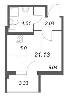 Студия № 137 Корп.: 5.5 Уч. Золотая рыбка , Секция 4  в ЖК Любоград
