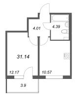 1 ккв № 3 Корп.: 5.5 Уч. Золотая рыбка , Секция 1  в ЖК Любоград