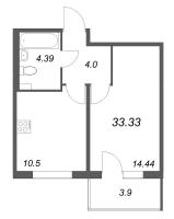 1 ккв № 211 Корп.: 5.5 Уч. Золотая рыбка , Секция 6  в ЖК Любоград