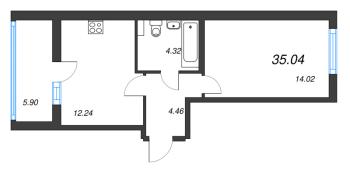 1 ккв № 141 Корп.: 2.1 Уч. Кот-Баюн , Секция 6  в ЖК Любоград