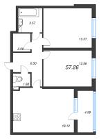 3 ккв (Евро) № 113 Корп.: 4.1 Уч. Золотая рыбка , Секция 4  в ЖК Любоград