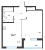 1 ккв № 112 Корп.: 2.1 Уч. Кот-Баюн , Секция 4  в ЖК Любоград