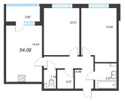 2 ккв № 41 Корп.: 4.1 Уч. Золотая рыбка , Секция 2  в ЖК Любоград