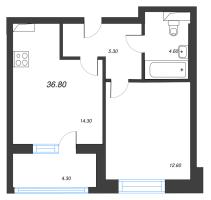 1 ккв № 414 Корп.: 2 , Секция 5  в ЖК М36