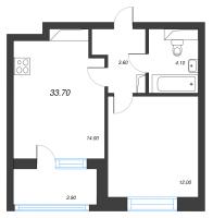 1 ккв № 470 Корп.: 2 , Секция 6  в ЖК М36