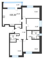 5 ккв (Евро) № 465 Корп.: 2 , Секция 6  в ЖК М36