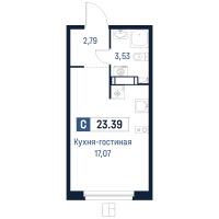 Студия № 26 Корп.: 2 , Секция 1  в ЖК Максималист