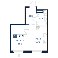 1 ккв № 543 Корп.: 2 , Секция 5  в ЖК Максималист