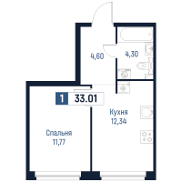 1 ккв № 4 Корп.: 1 , Секция 1  в ЖК Максималист
