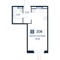 Студия № 671 Корп.: 1 , Секция 5  в ЖК Максималист
