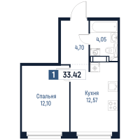 1 ккв № 104 Корп.: 1 , Секция 1  в ЖК Максималист