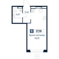 Студия № 641 Корп.: 1 , Секция 5  в ЖК Максималист