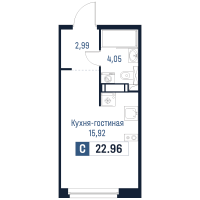 Студия № 103 Корп.: 1 , Секция 1  в ЖК Максималист