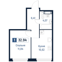 1 ккв № 435 Корп.: 2 , Секция 4  в ЖК Максималист