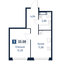 1 ккв № 606 Корп.: 2 , Секция 5  в ЖК Максималист