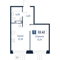 1 ккв № 732 Корп.: 1 , Секция 5  в ЖК Максималист