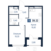 2 ккв (Евро) № 215 Корп.: 2 , Секция 3  в ЖК Максималист