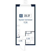 Студия № 335 Корп.: 2 , Секция 4  в ЖК Максималист