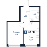 1 ккв № 241 Корп.: 1 , Секция 3  в ЖК Максималист