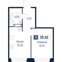 1 ккв № 747 Корп.: 1 , Секция 5  в ЖК Максималист