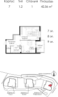 1 ккв № 178 Корп.: Рованиеми , Секция 1  в ЖК Малая Финляндия