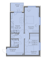 2 ккв № 21 Корп.: Порвоо , Секция 1  в ЖК Малая Финляндия