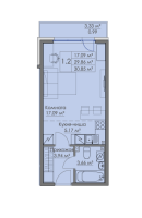 Студия № 3 Корп.: Савонлинна , Секция 1  в ЖК Малая Финляндия