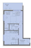 1 ккв № 15 Корп.: Порвоо , Секция 1  в ЖК Малая Финляндия
