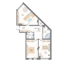 2 ккв № 317, Секция 3.2  в ЖК Мануфактура