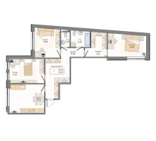 3 ккв № 225, Секция 2.5  в ЖК Мануфактура