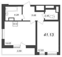 2 ккв (Евро) № 93 Корп.: 2 Уч. 97 , Секция 1  в ЖК Master Place