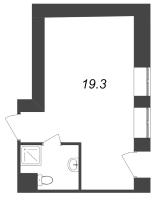 Студия № 1.27, Секция 2  в ЖК Майков пер., 4А