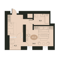 2 ккв № 16 Корп.: И , Секция 1  в ЖК Место в Смолячково