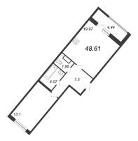 2 ккв (Евро) № 133 Корп.: 1 , Секция 5  в ЖК Modum