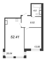 2 ккв (Евро) № 492 Корп.: 2 , Секция 2.12  в ЖК Modum