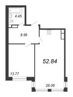 2 ккв (Евро) № 579 Корп.: 2 , Секция 2.15  в ЖК Modum